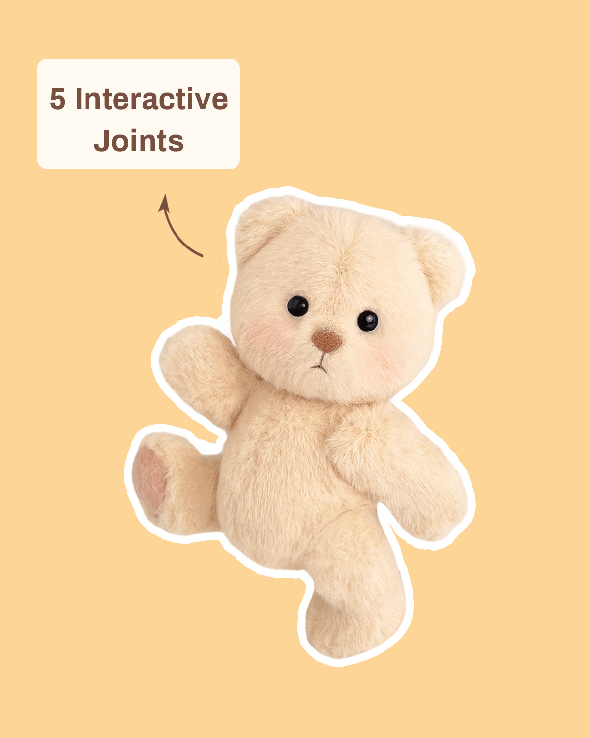 Getahug Furry Dino Brown Mini Bear Pendant Keychain Gift (Pre-sale)