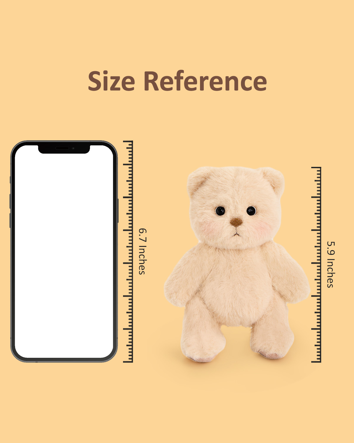 Getahug Furry Dino Brown Mini Bear Pendant Keychain Gift (Pre-sale)