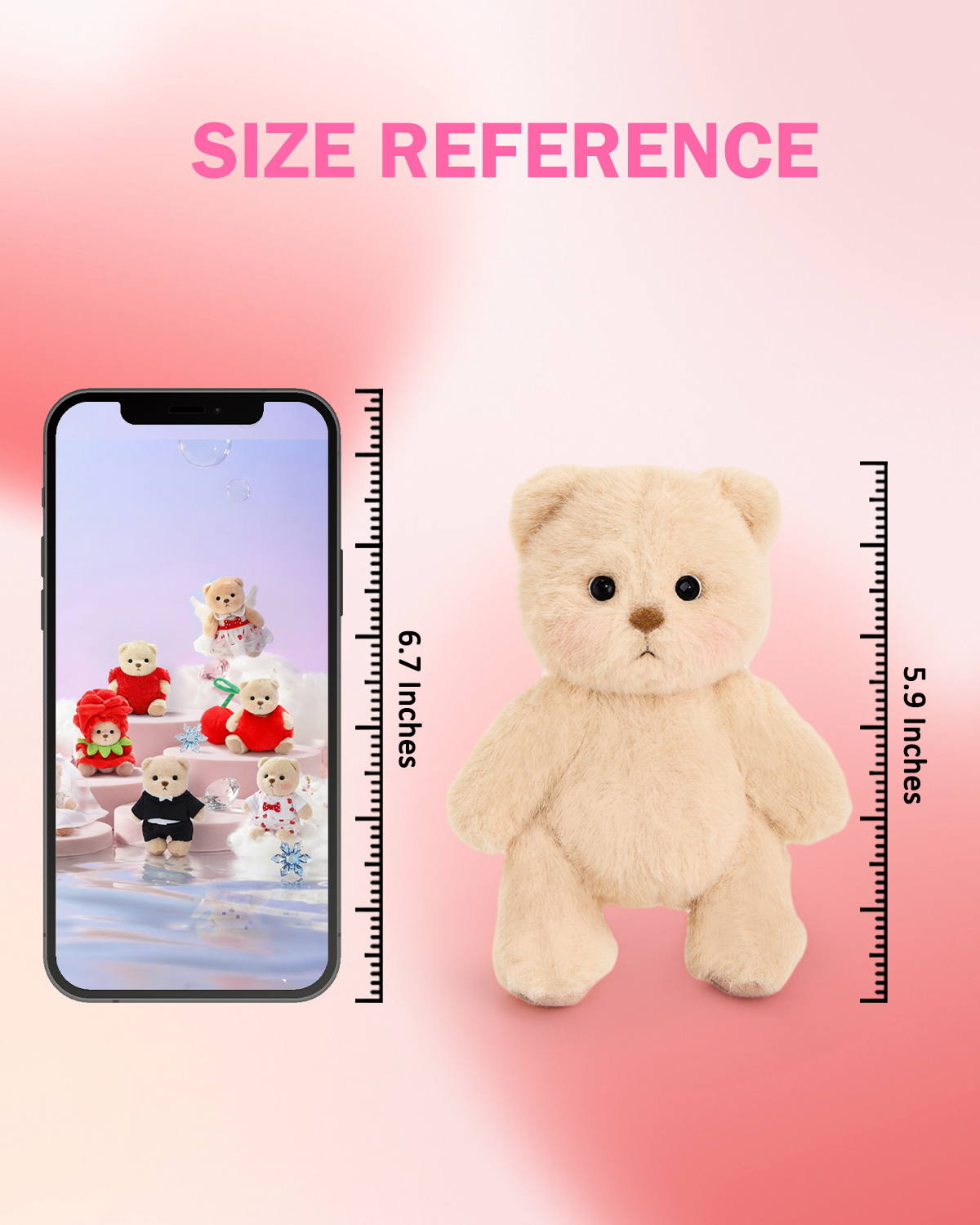 Getahug Love Forever Series Mini Bear Blind Box | Valentine's Day 5.9 Inches Plush Bag Charm Keychains Gifts