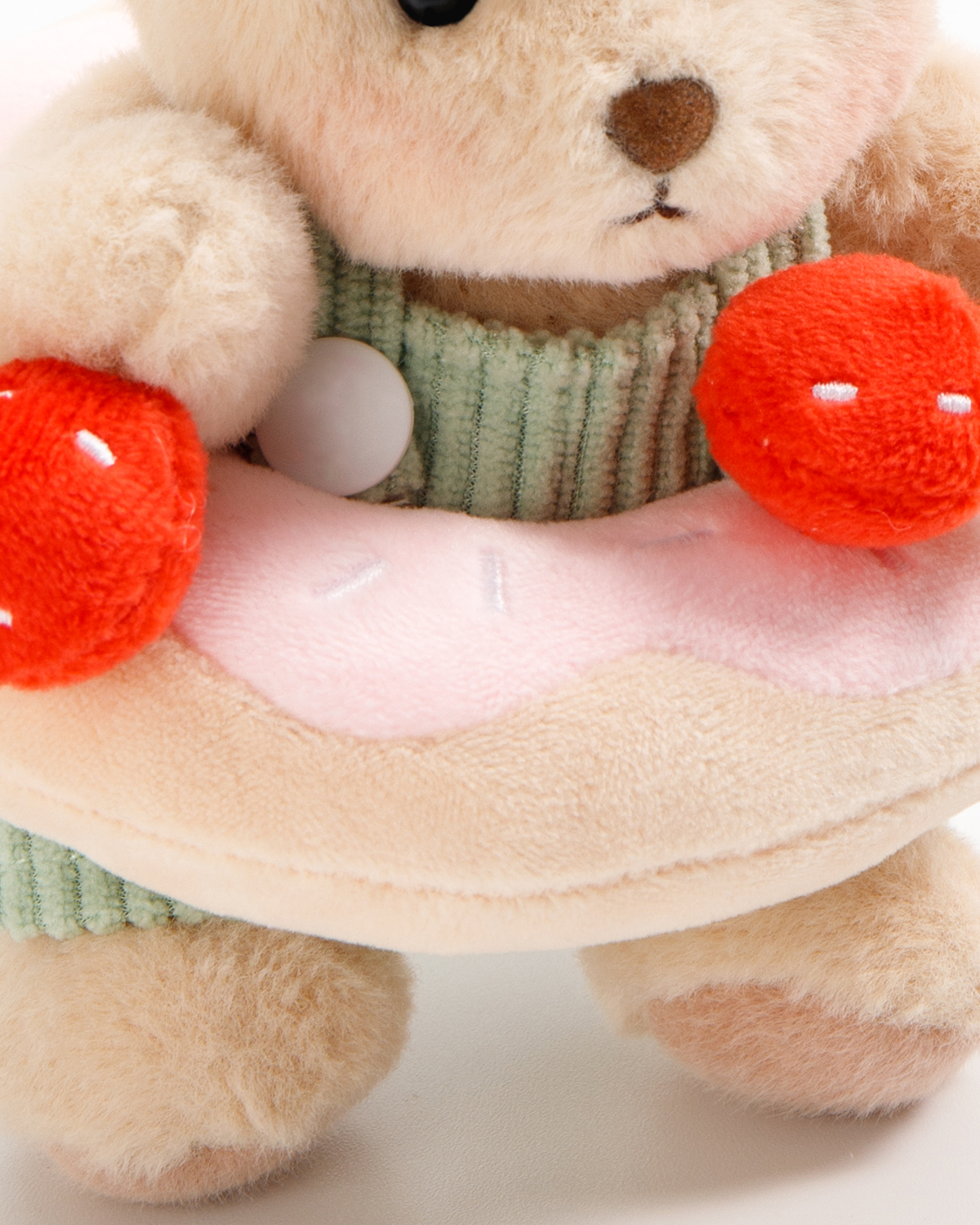 Getahug Strawberry Donut Mini Bear Keychain | 5.9 Inches Plush Bag Cha