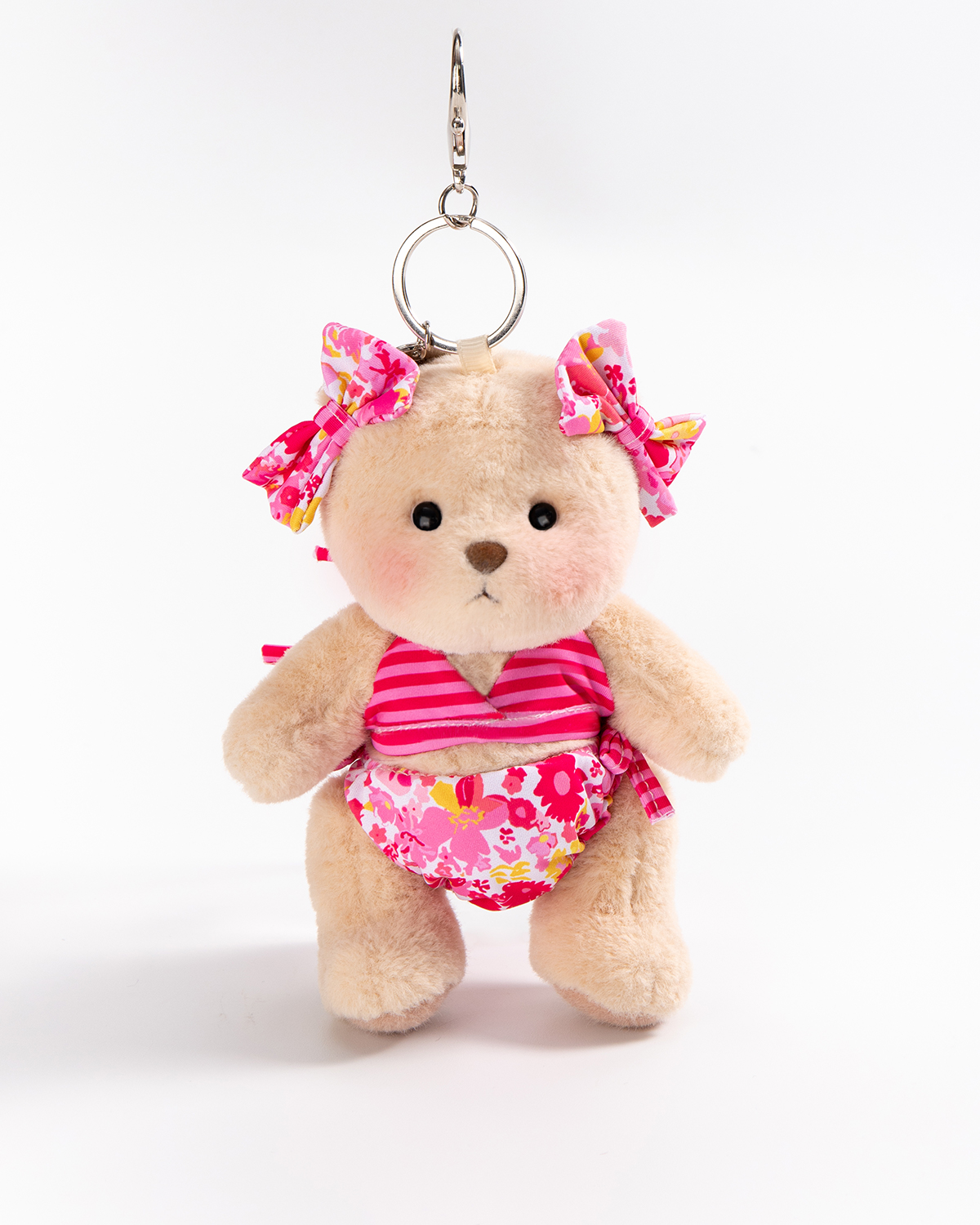 Getahug Pink Paradise Bikini Mini Bear Keychain | 5.9 Inches Plush Bag Charm Stuffed Animal Gift