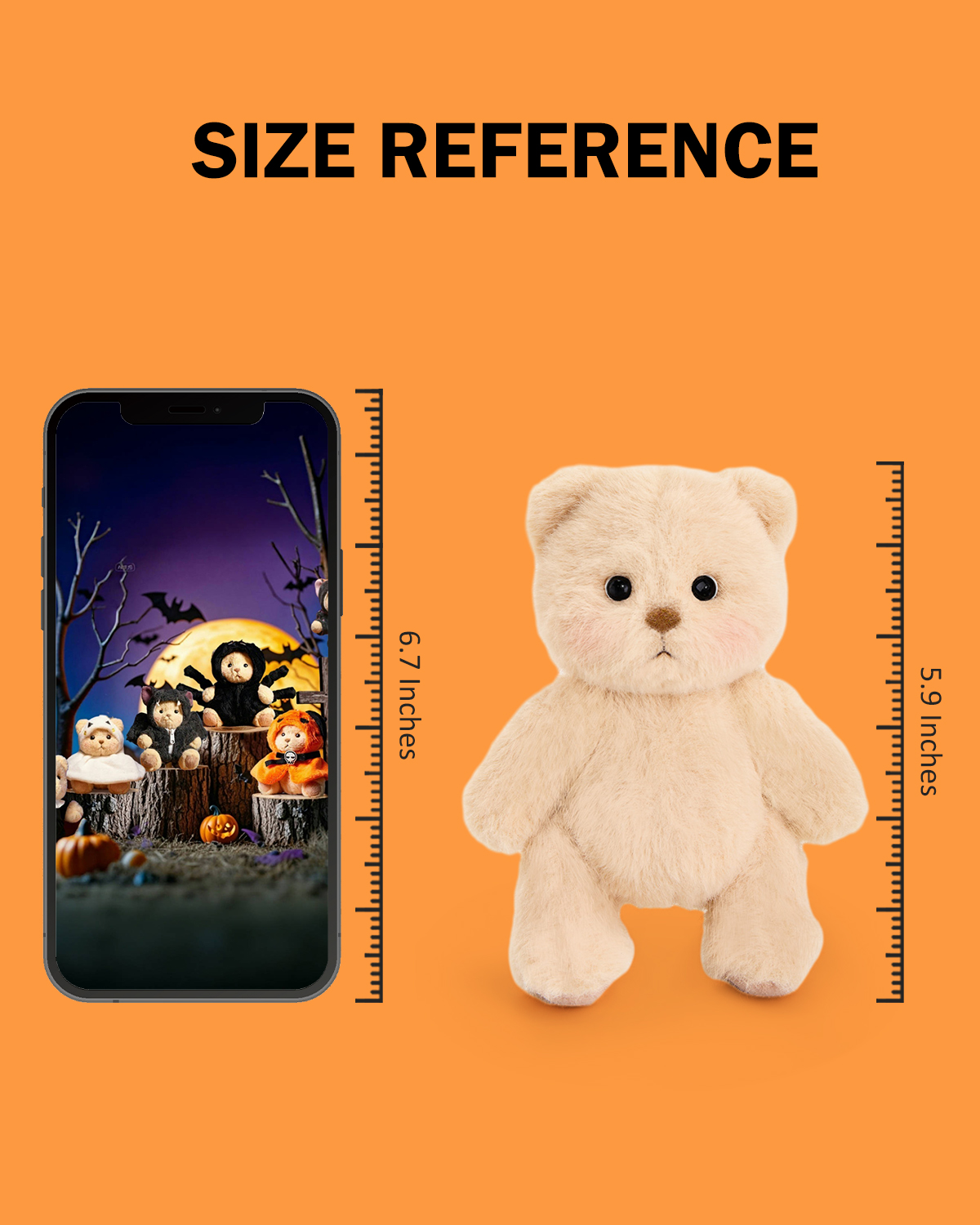 Getahug Hug-o'-Ween Series Mini Bear Blind Box | Halloween Limited Edition 5.9 Inches Plush Pendant Keychains Bag Charm Gifts