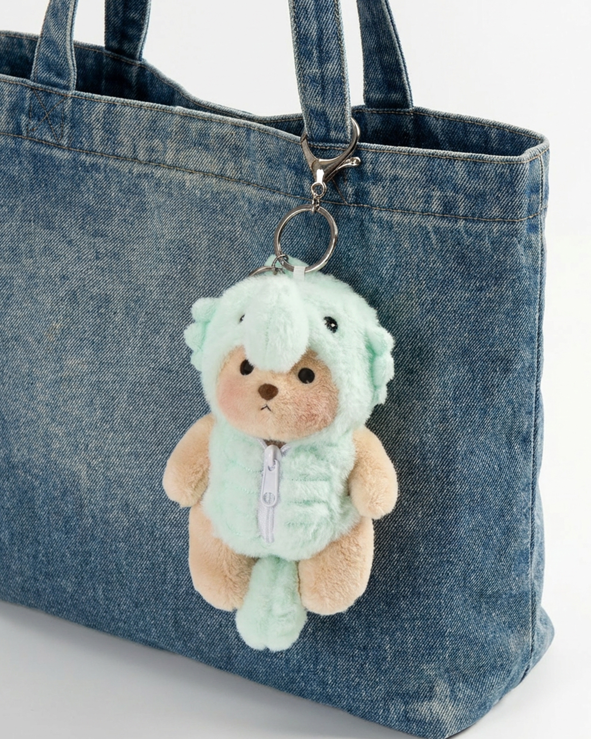 Getahug Seahorse Mini Bear Keychain | 5.9 Inches Plush Bag Charm Stuffed Animal Gift