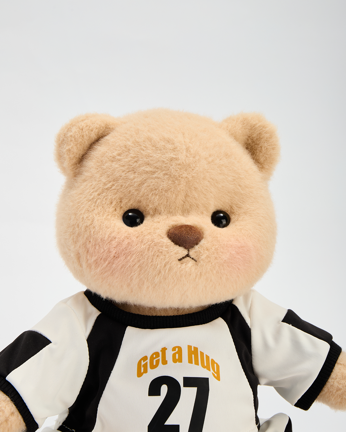 Getahug No. 27 White Basketball Jersey Bear | Handmade Jointed Stuffed Animal Gift