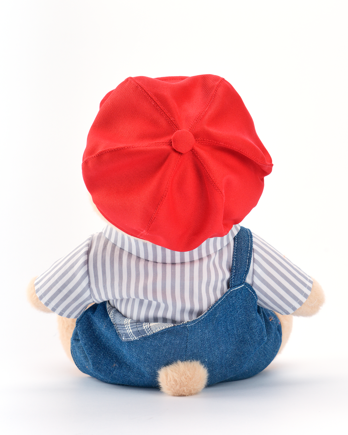Getahug Red Puppy Hat Blue Overalls Bear | Handmade Jointed Teddy Bear Gift