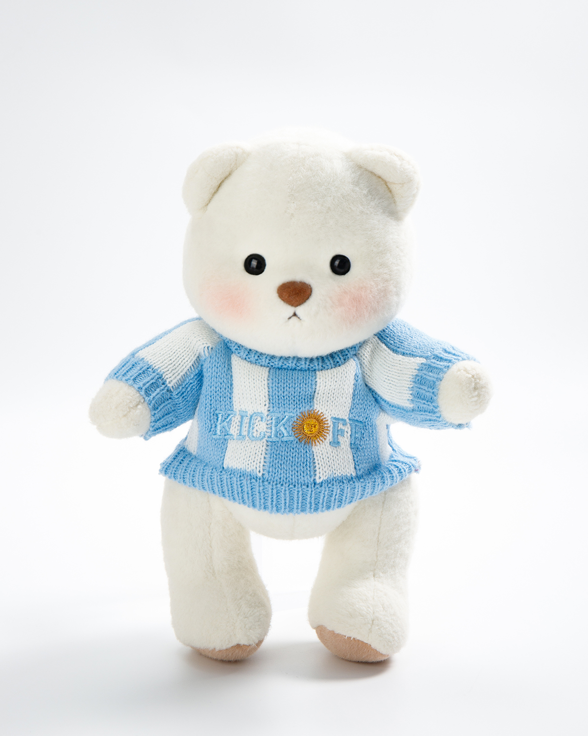 Getahug Soccer Kickoff Teddy Bear | Handmade Jointed Stuffed Animal Gift for Football Fans