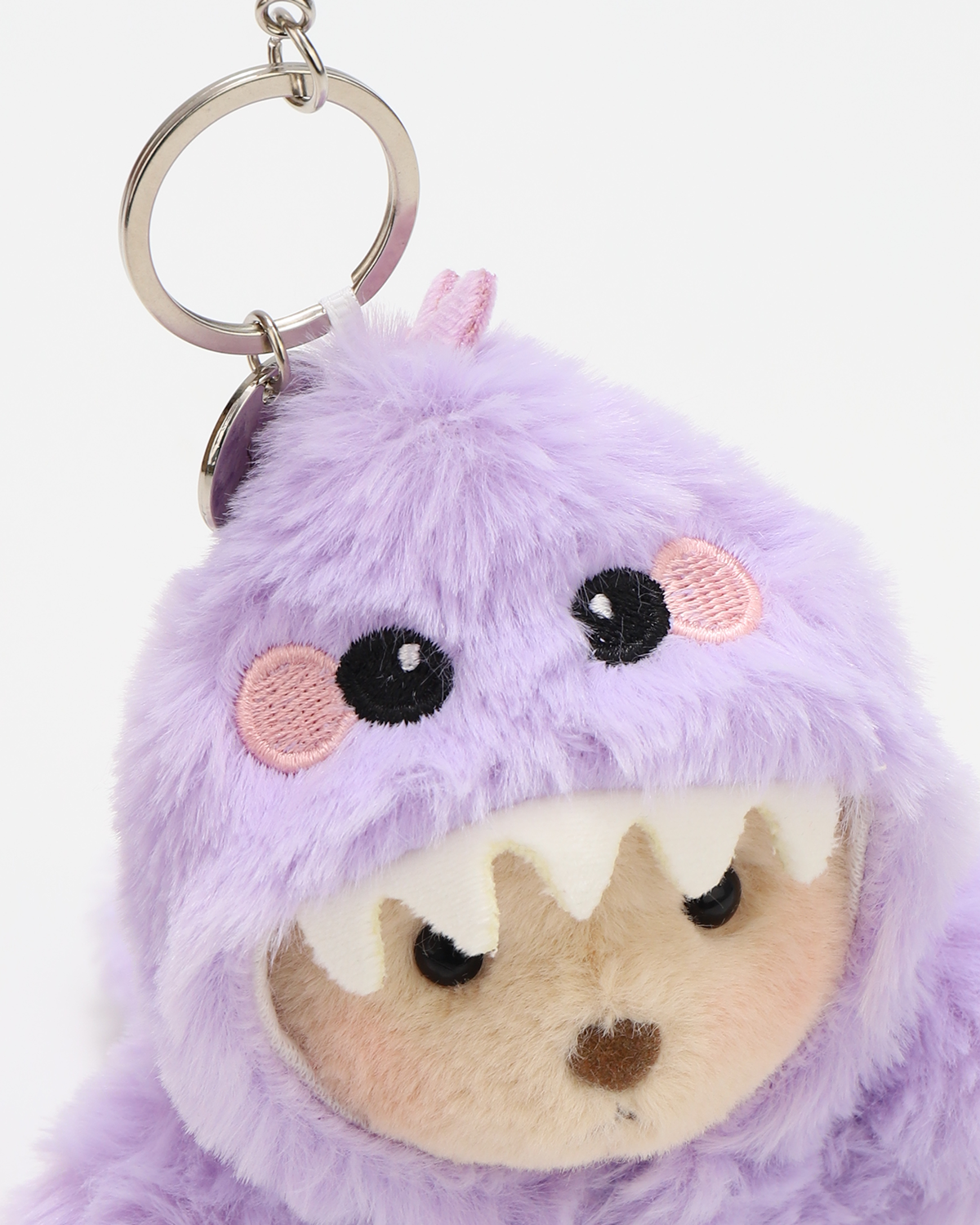 Getahug Purple Dino Mini Bear | 5.9 Inches Stuffed Animal Bag Charm Keychains Handmade Gift