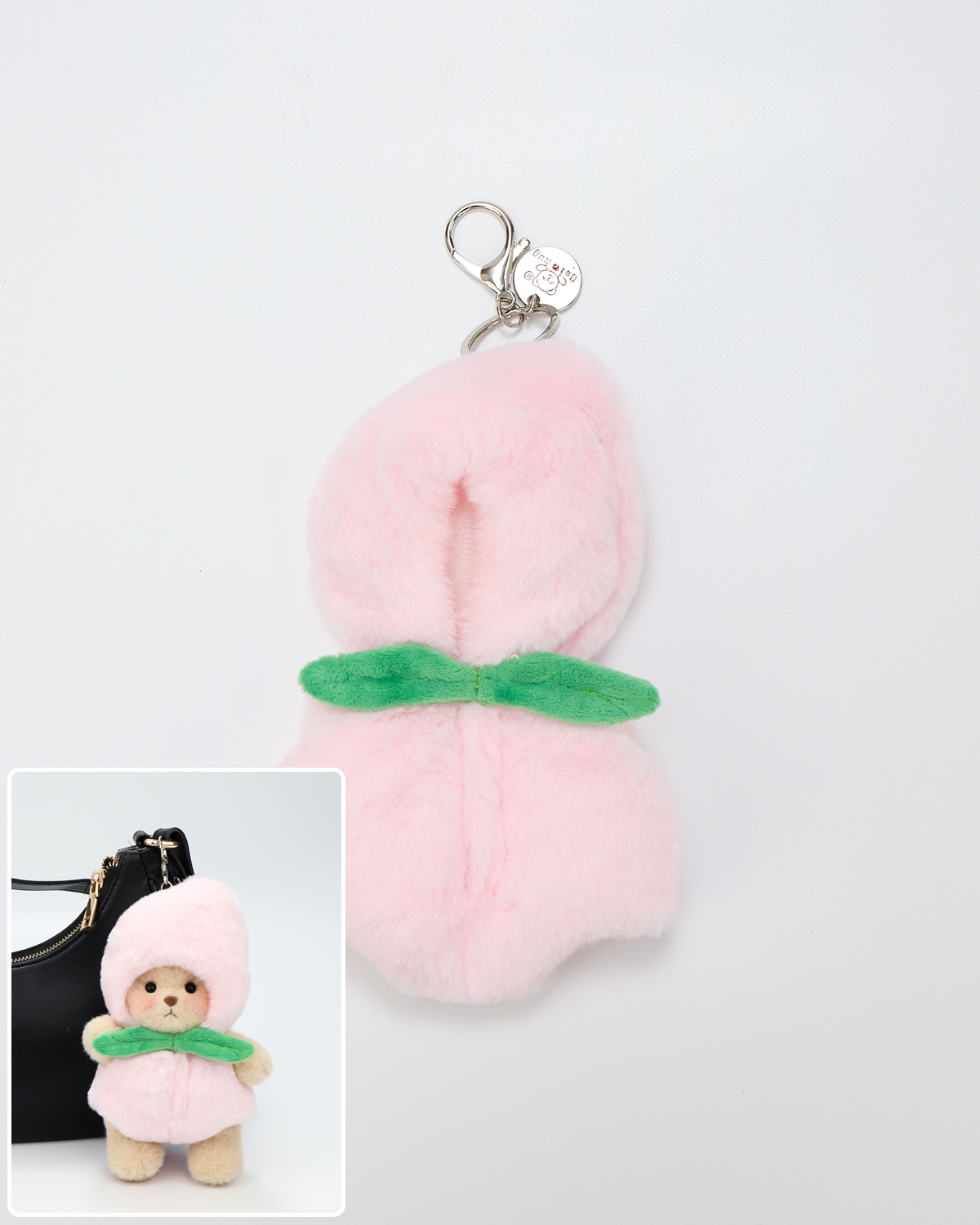 🍑Peach Bag Charm Keychains (Outfit Only) | 5.9 Inches Mini Teddy Bear Plush Animal Clothes