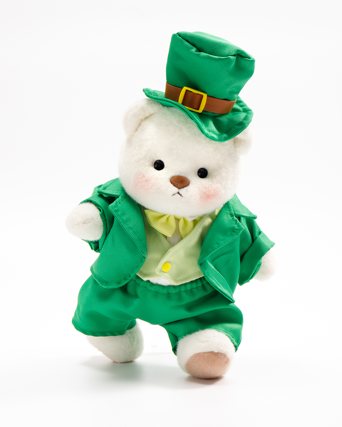 Getahug St. Patrick's Day Green Suit Bear | Handmade Jointed Stuffed Animal Gift