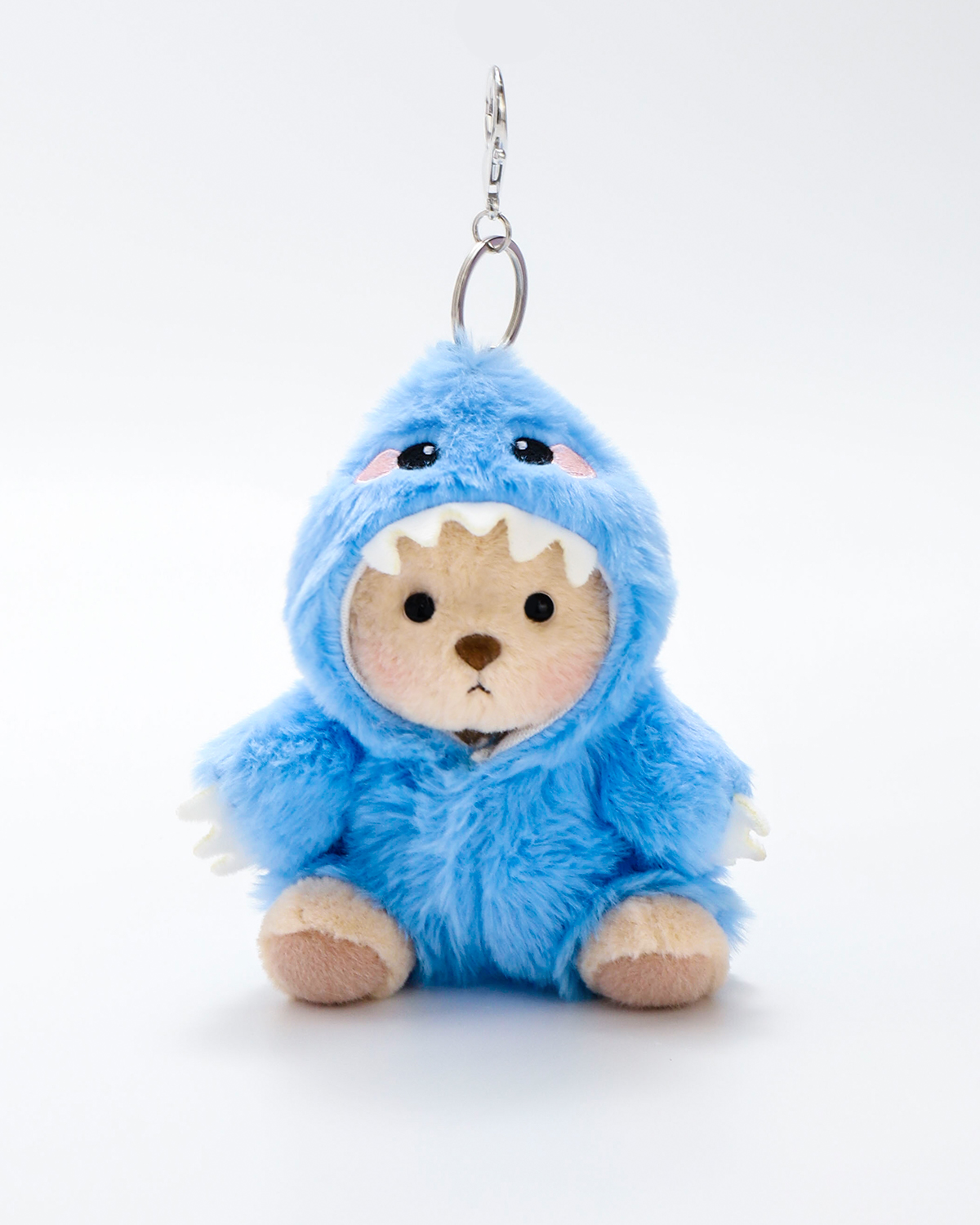 Getahug Blue Dino Mini Bear | 5.9 Inches Stuffed Animal Bag Charm Keychains Handmade Gift