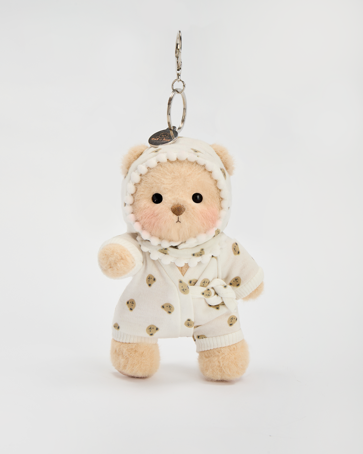 Getahug 5.9 Inches Pajamas Brown Mini Bear Bag Charm Keychains Gift
