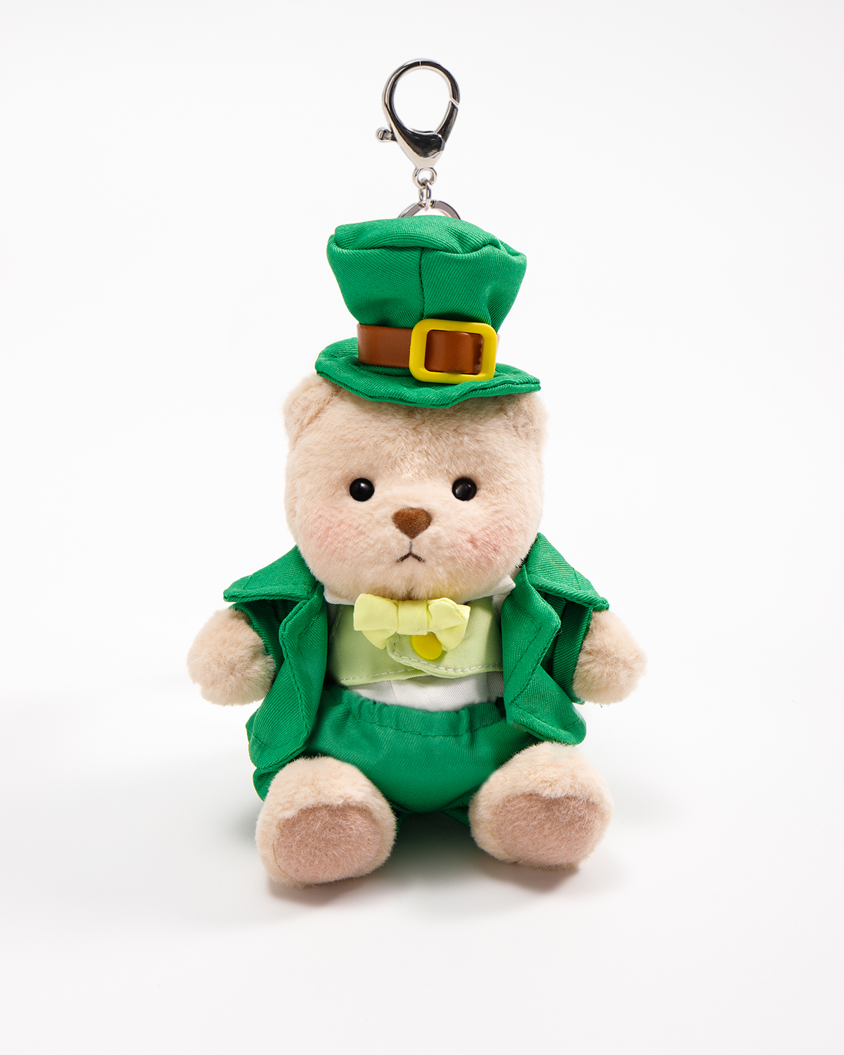 Getahug St. Patrick's Day Green Suit Mini Bear | 5.9 Inches Plush Bag Charm Stuffed Animal Keychains Gift