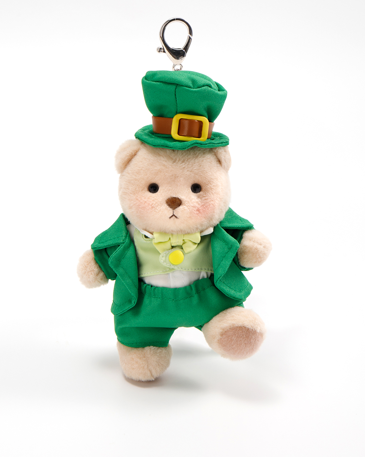 Getahug St. Patrick's Day Green Suit Mini Bear | 5.9 Inches Plush Bag Charm Stuffed Animal Keychains Gift