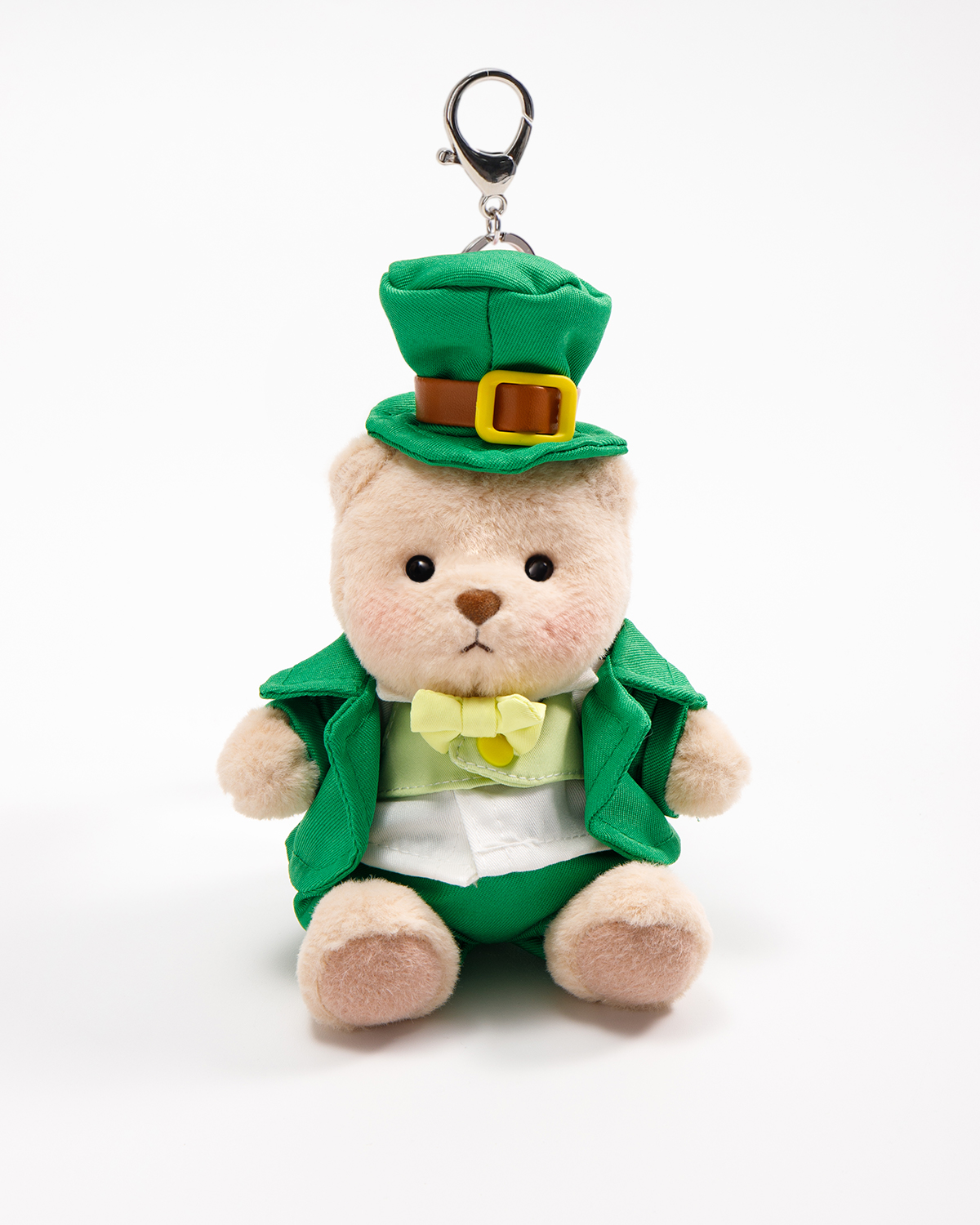 Getahug St. Patrick's Day Green Suit Mini Bear | 5.9 Inches Plush Bag Charm Stuffed Animal Keychains Gift