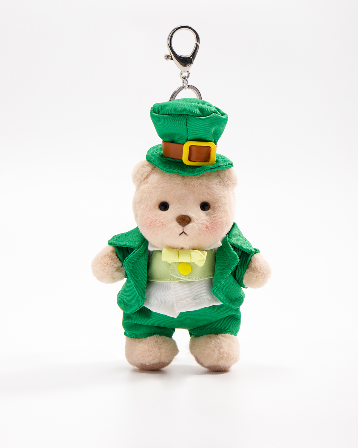 Getahug St. Patrick's Day Green Suit Mini Bear | 5.9 Inches Plush Bag Charm Stuffed Animal Keychains Gift