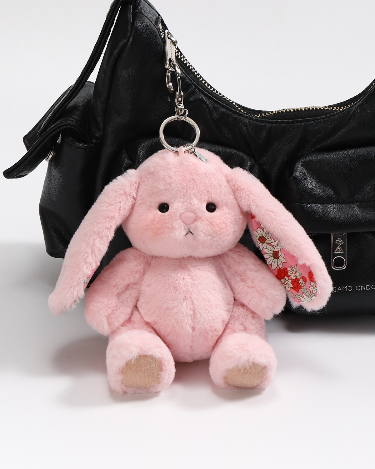 Getahug Peach Sweet Mini Bunny Bag Charm | 5.9 Inches Soft Plush Keych