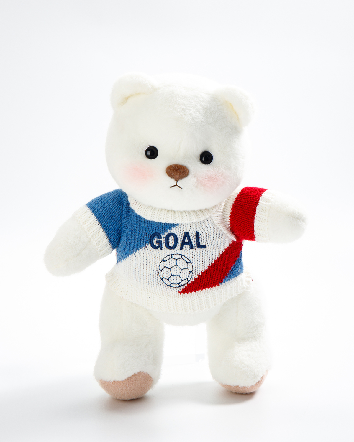 Getahug Soccer Passion Teddy Bear | Handmade Jointed Stuffed Animal Gift for Football Fans