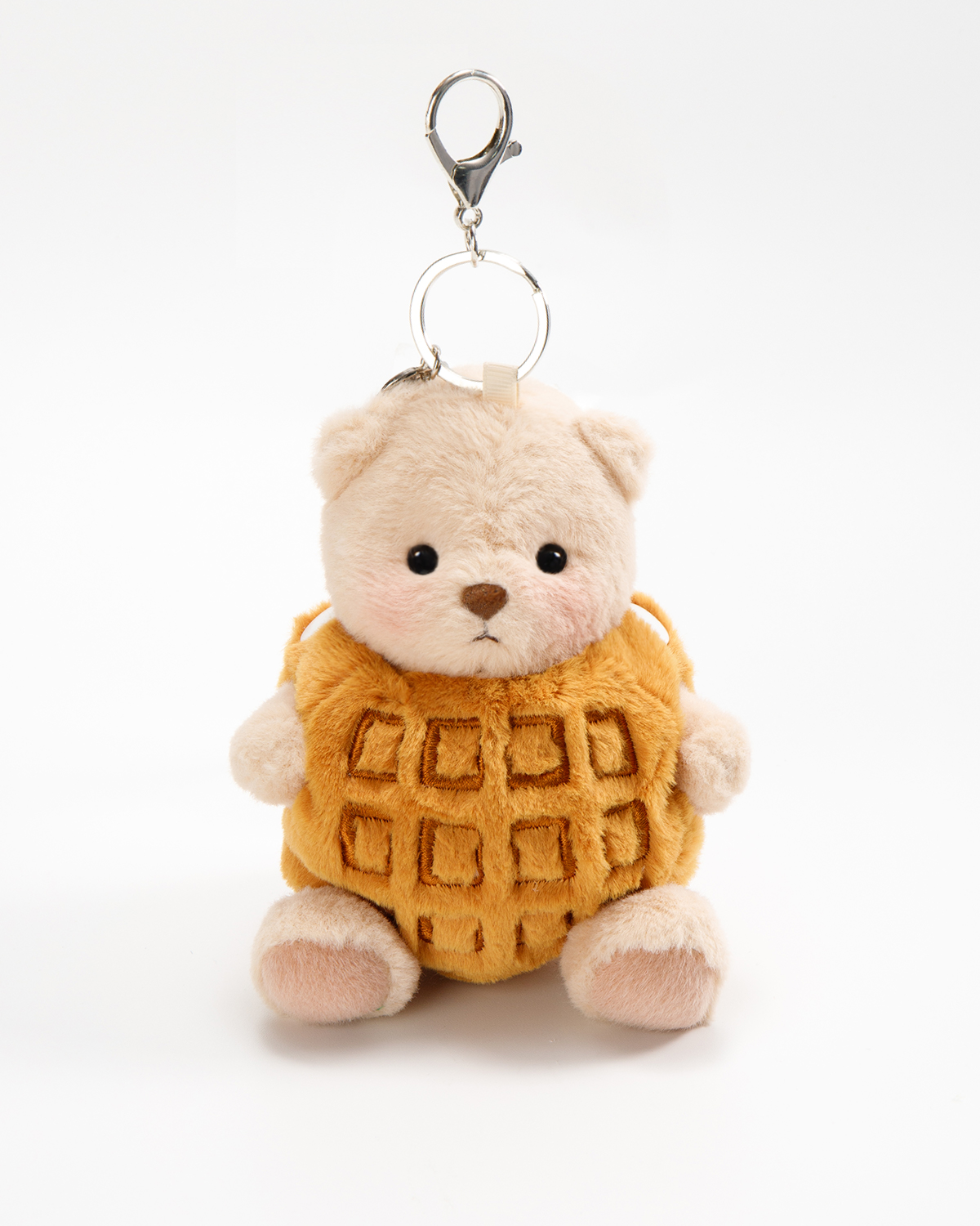 Getahug Waffle Mini Bear Keychain | 5.9 Inches Plush Bag Charm Stuffed Animal Gift