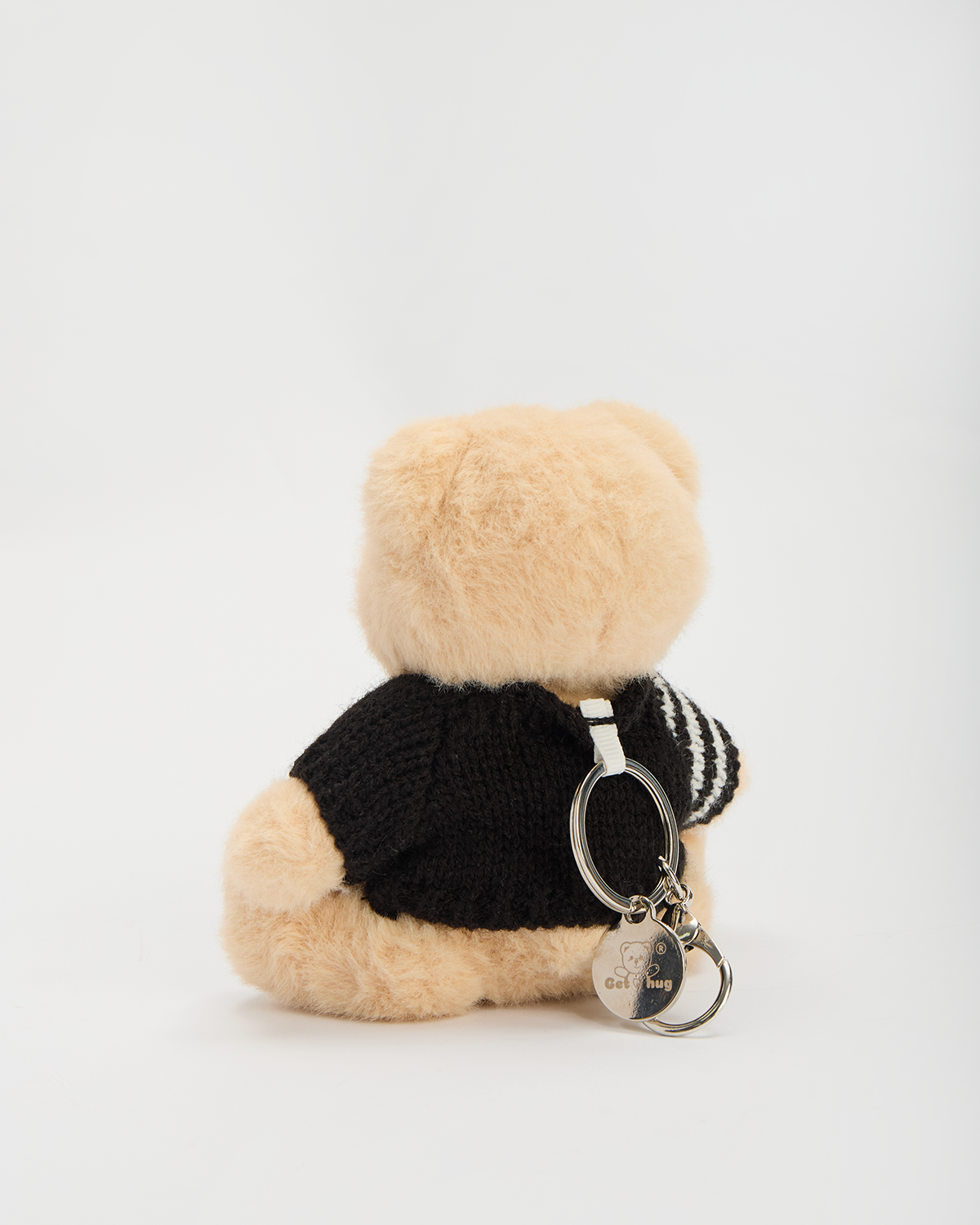 Getahug 5.9 Inches Black Sweater Brown Mini Bear Pendant Keychain Gift