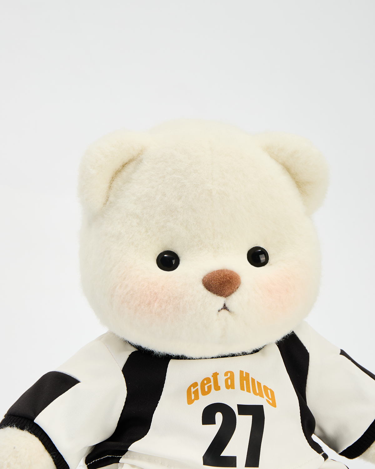 Getahug No. 27 White Basketball Jersey Bear | Handmade Jointed Stuffed Animal Gift