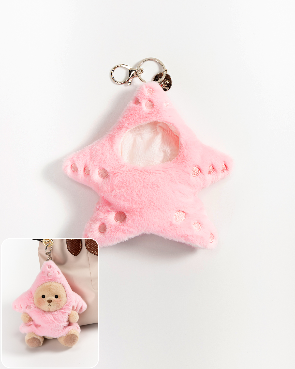 Starfish Bag Charm Keychain (Outfit Only) | 5.9 Inches Mini Teddy Bear Plush Animal Clothes