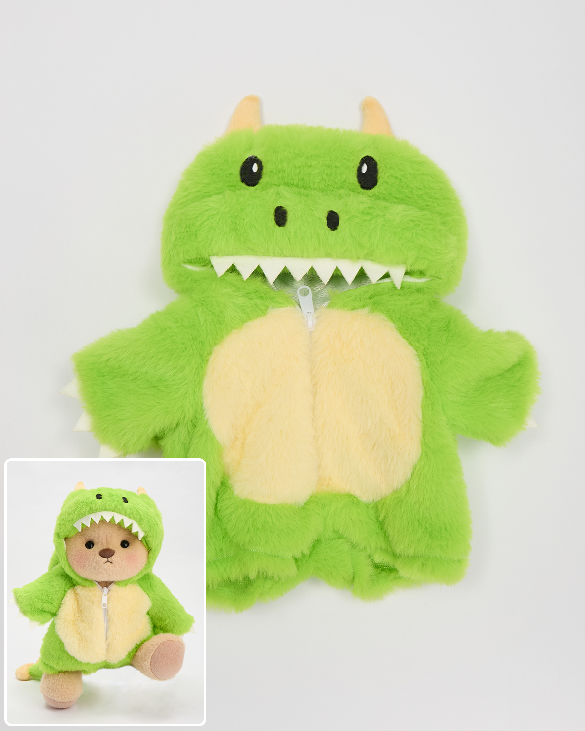 Green Pterosaur Onesie with Wings (Outfit Only) | 12 Inches Stuffed Animal Clothes