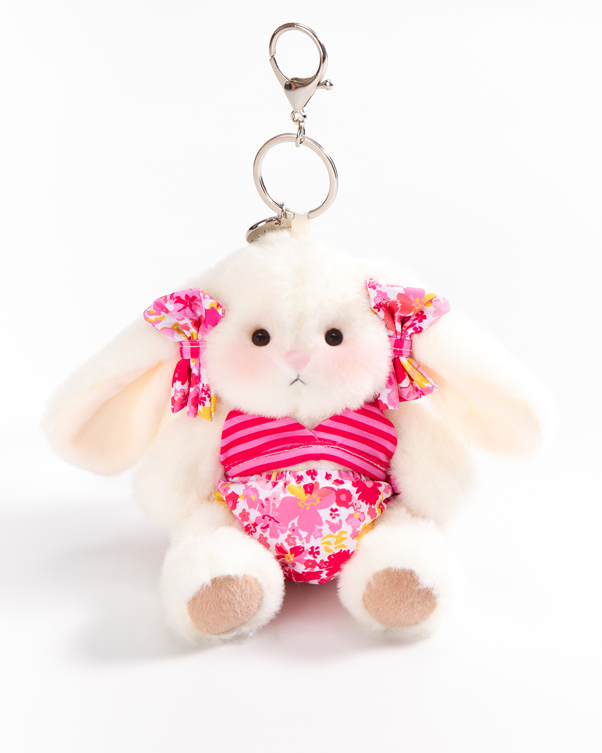 Getahug Pink Paradise Bikini Mini Bunny Keychain | 5.9 Inches Plush Bag Charm Gift