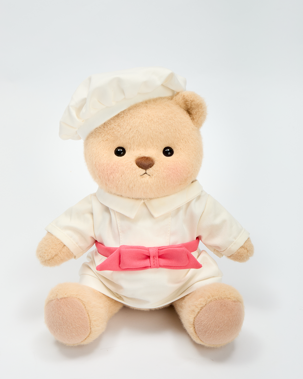 Getahug Pink Bow Female Chef Bear | Handmade Jointed Teddy Bear Gift