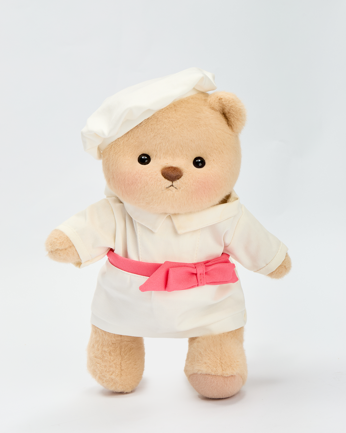 Getahug Pink Bow Female Chef Bear | Handmade Jointed Teddy Bear Gift
