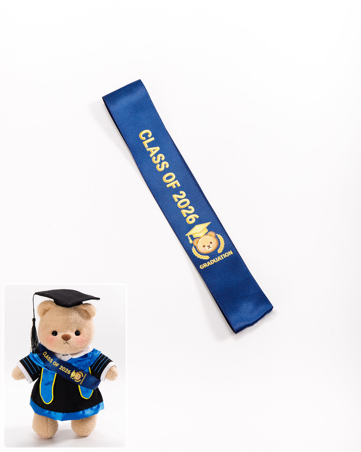 Class of 2026 Graduation Sash (Sash Only) | Accessories Suitable for 12 Inches Stuffed Animals