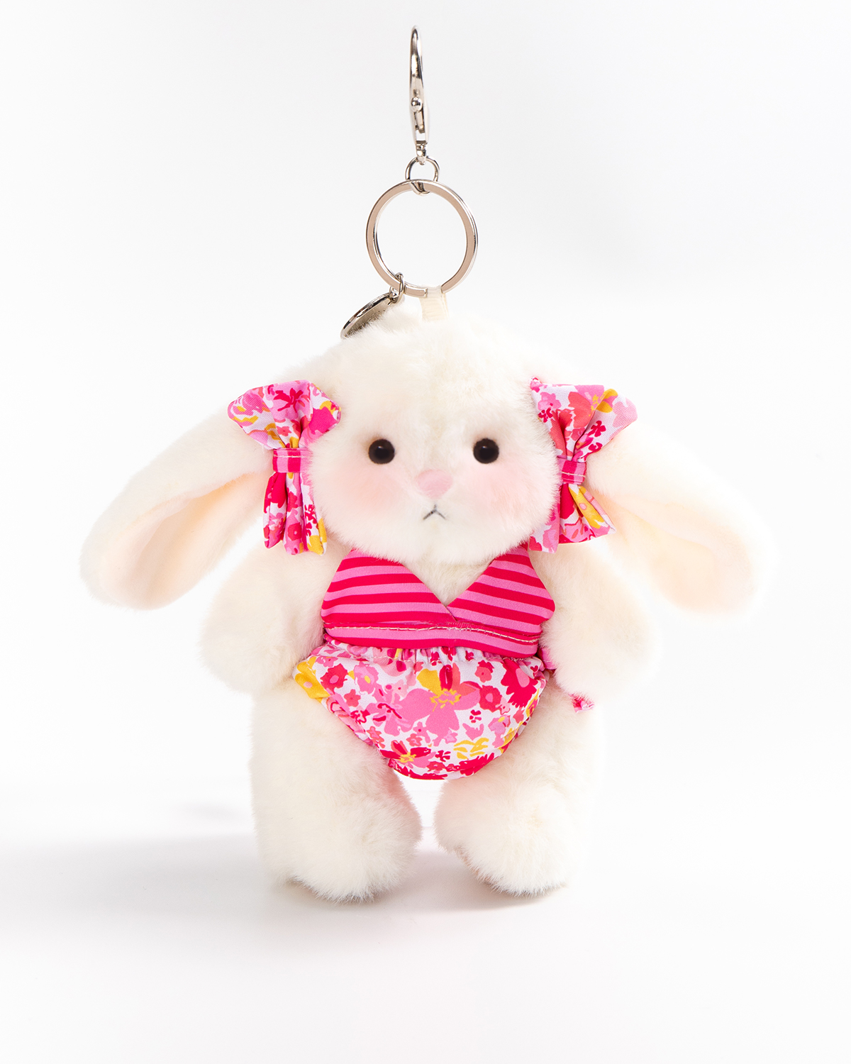 Getahug Pink Paradise Bikini Mini Bunny Keychain | 5.9 Inches Plush Bag Charm Gift