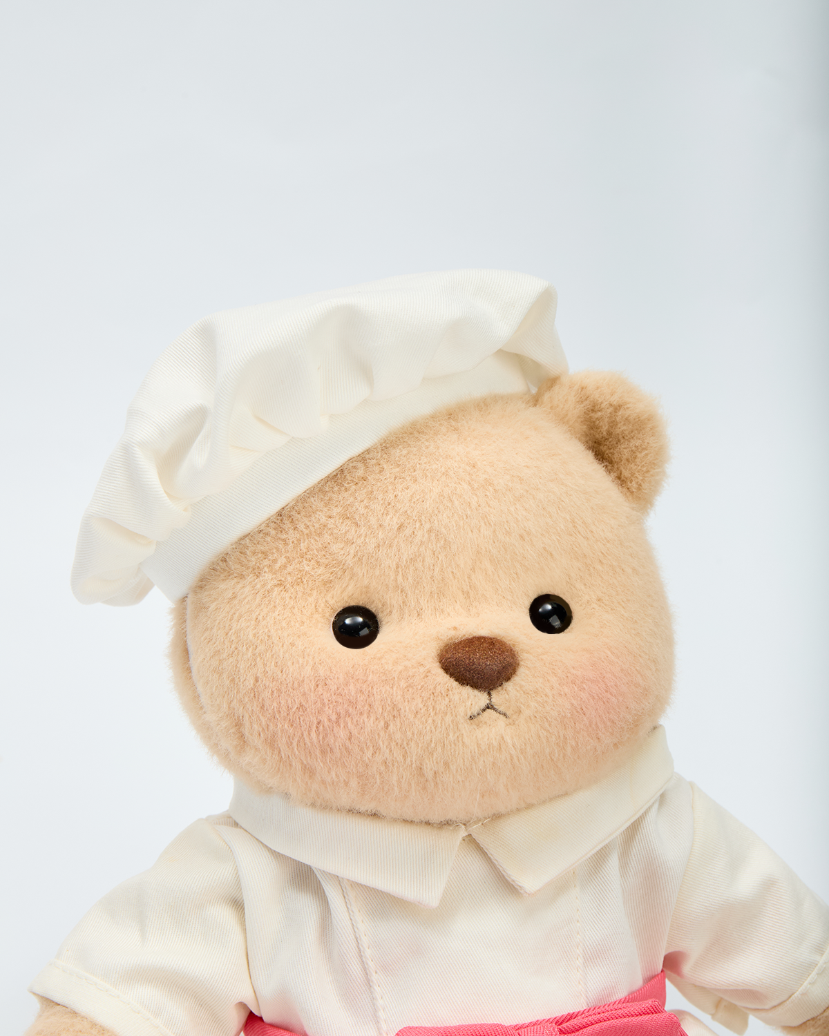 Getahug Pink Bow Female Chef Bear | Handmade Jointed Teddy Bear Gift