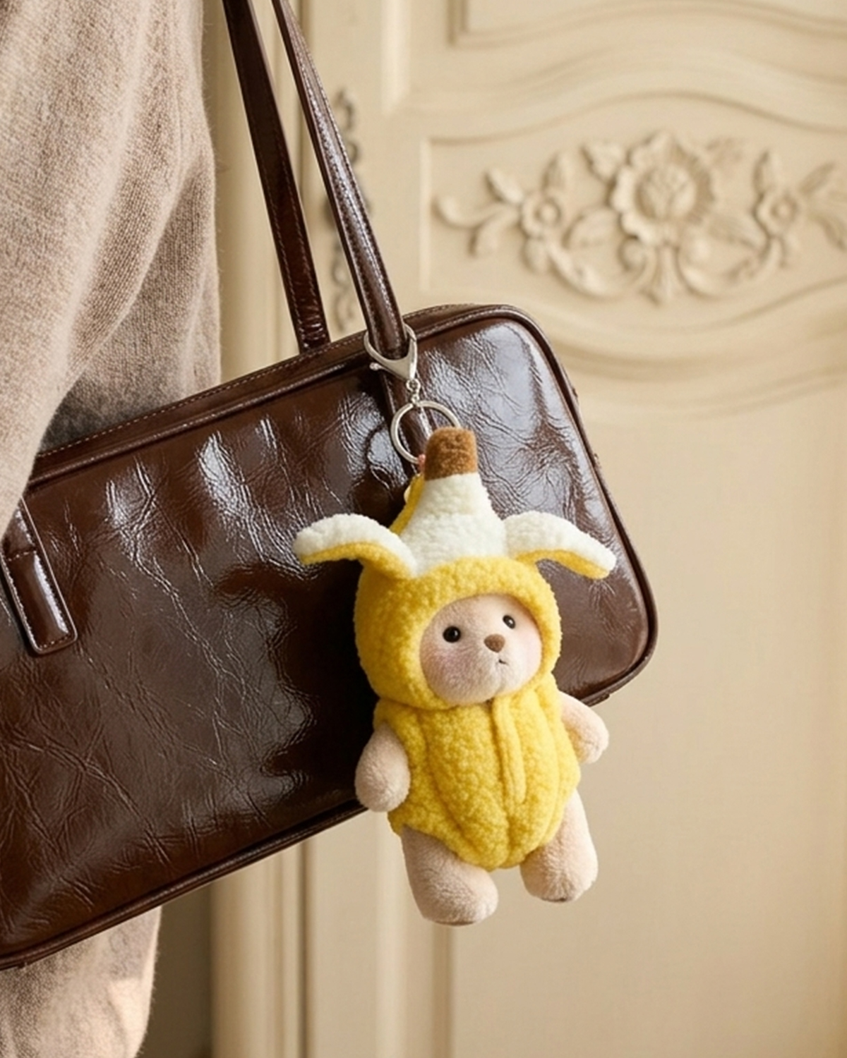 Getahug🍌Banana Mini Bear Keychains | 5.9 Inches Plush Bag Charm Stuffed Animal Gift