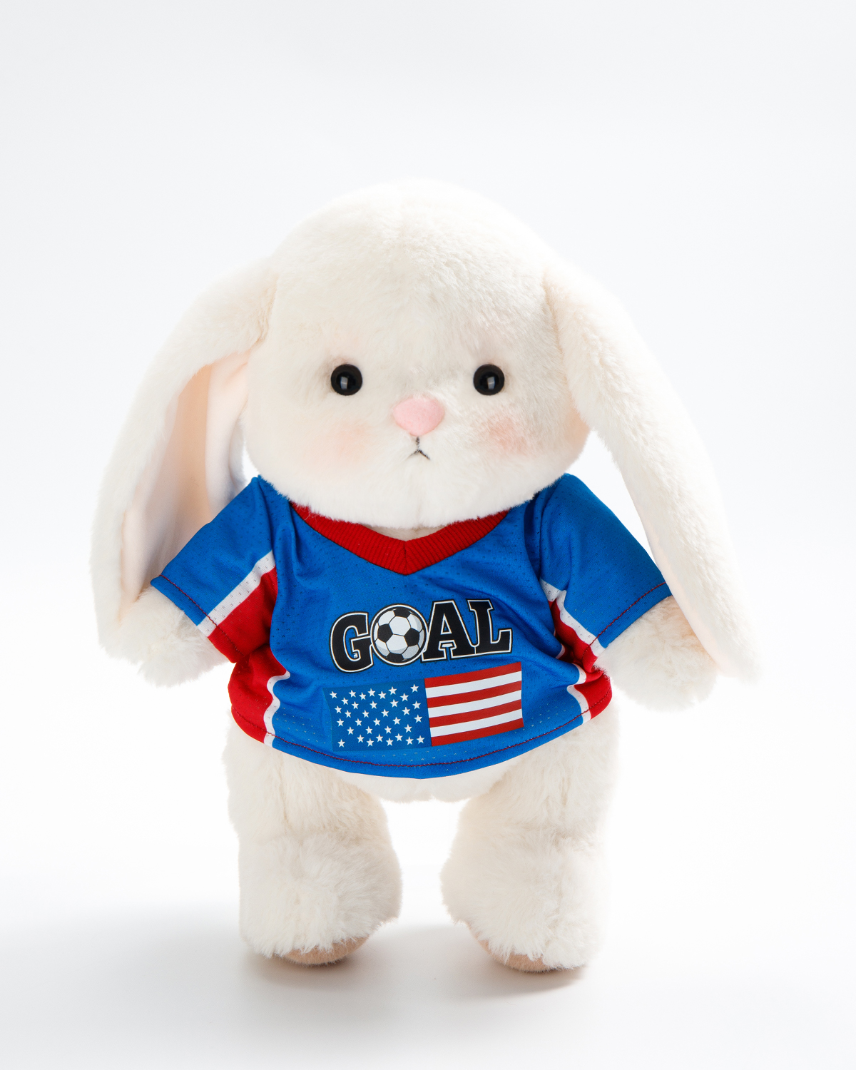 Getahug Soccer Star Goal Jointed Bunny Plush | Handmade Stuffed Animal Gift for Football Fans