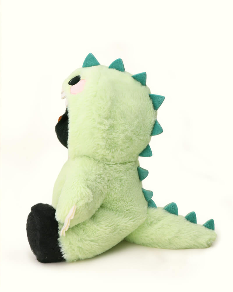 Getahug Furry Dino Black Bear | Handmade Jointed Teddy Bear Gift (Presale)