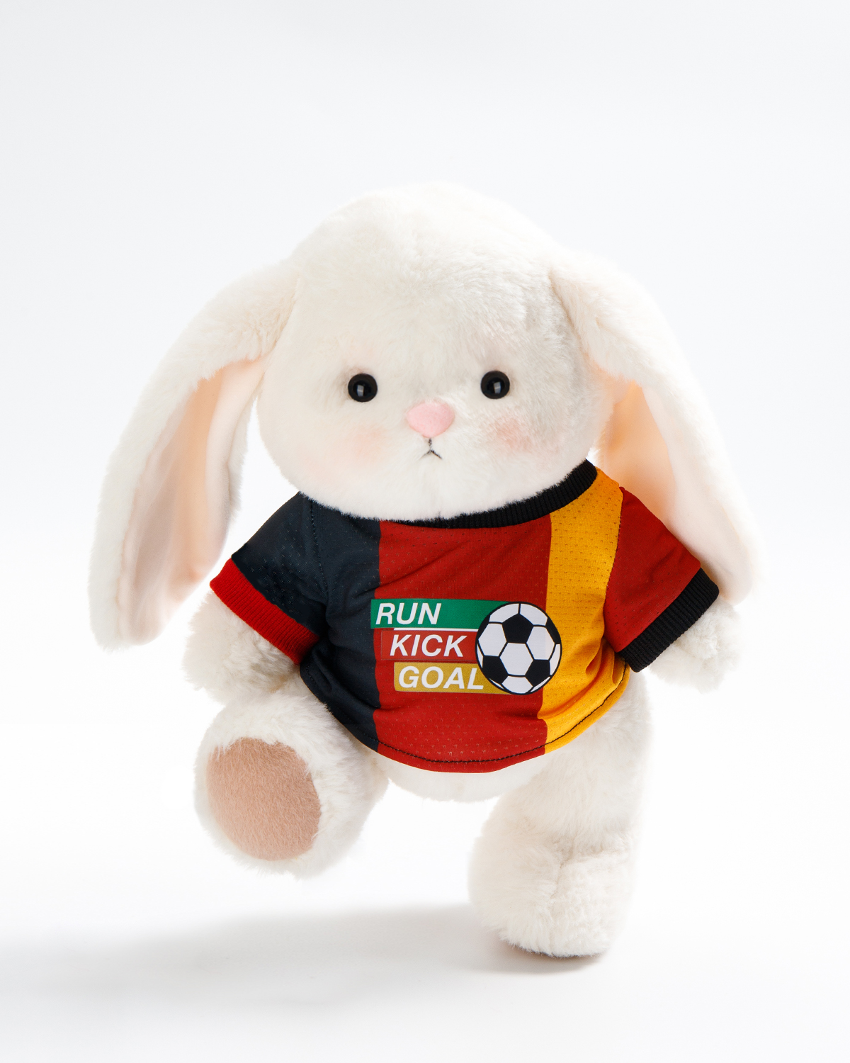 Getahug Soccer Keep Going Jointed Bunny Plush | Handmade Stuffed Animal Gift for Football Fans