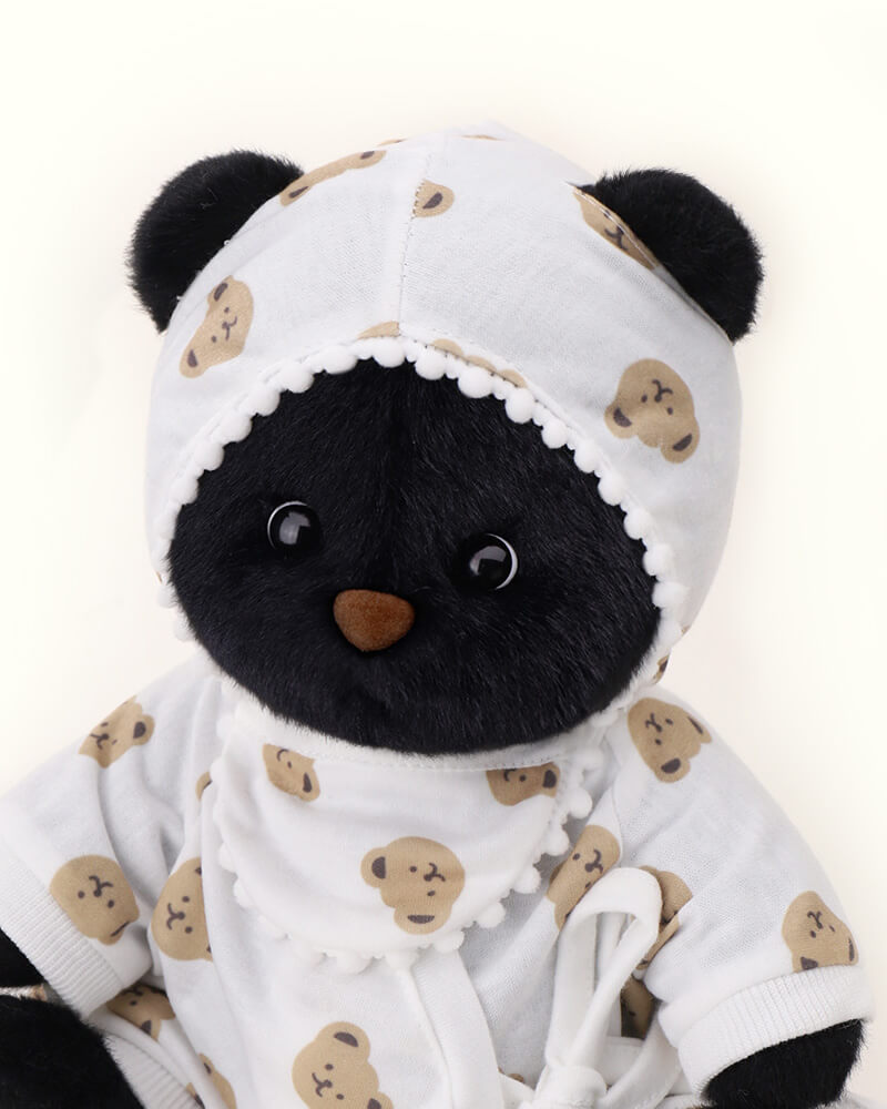 Getahug Teddy Pajamas Black Bear | Handmade Jointed Teddy Bear Gift (Presale)