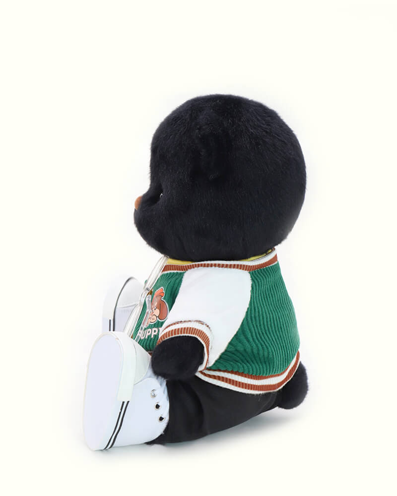 Getahug Green Jacket Black Bear | Handmade Jointed Teddy Bear Gift