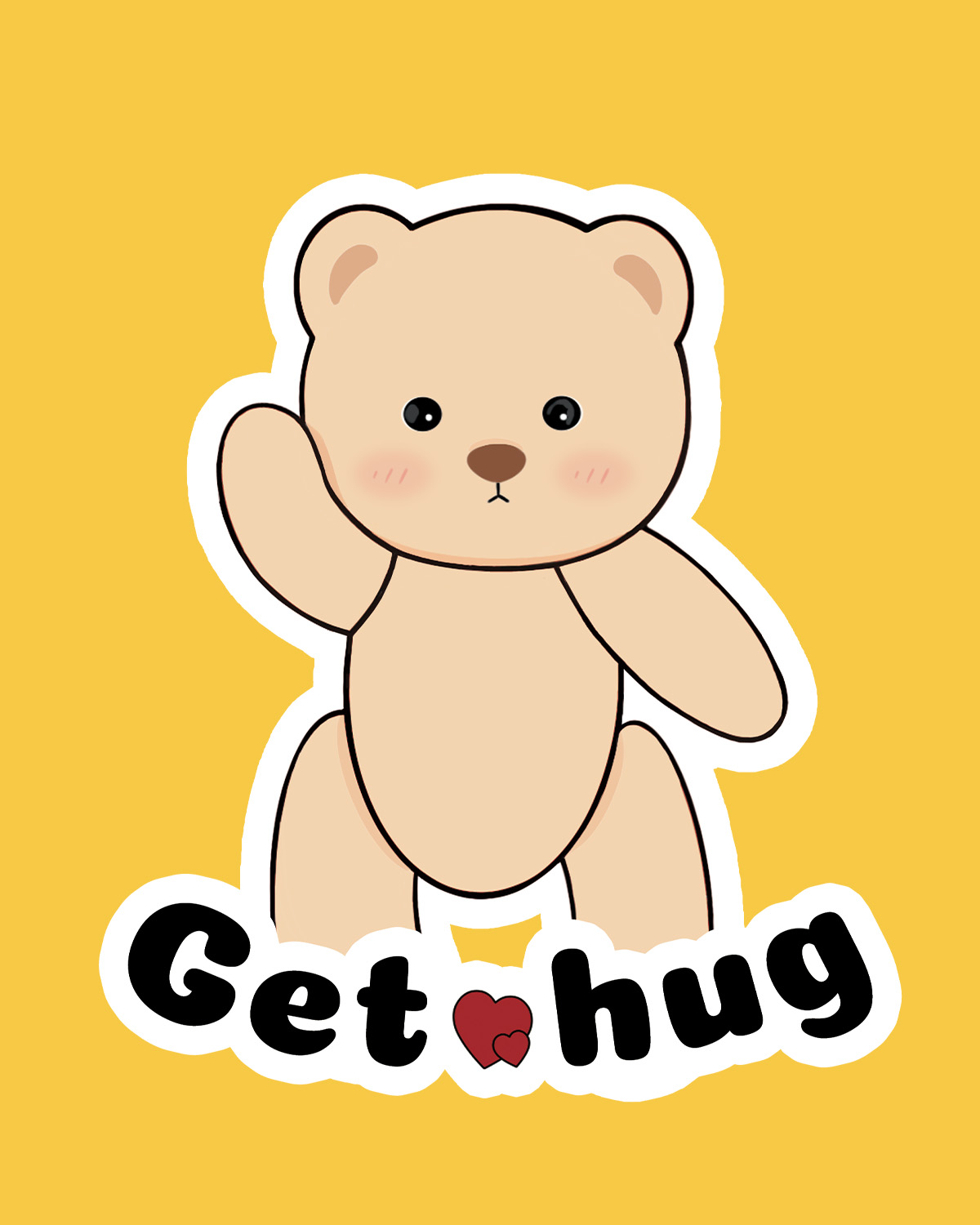 Billy the Brown Teddy Bear Sticker