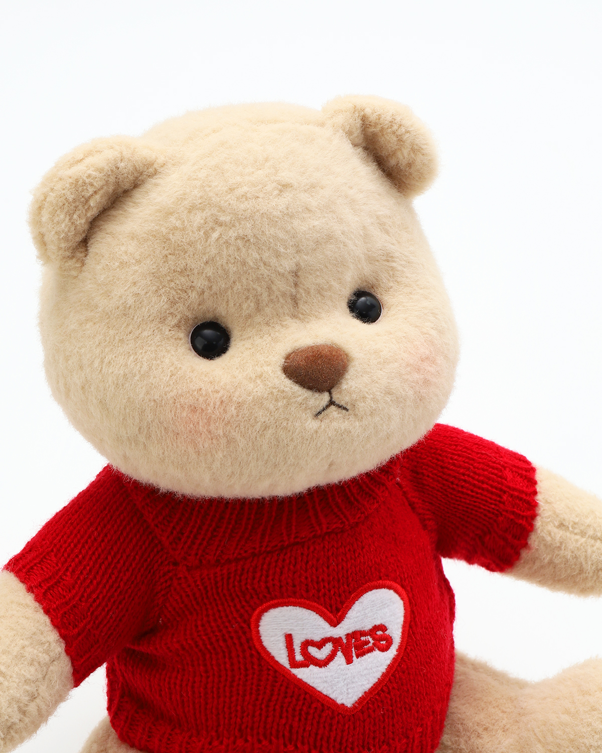 Getahug Red Love Sweater Bear | Handmade Jointed Stuffed Animal Gift