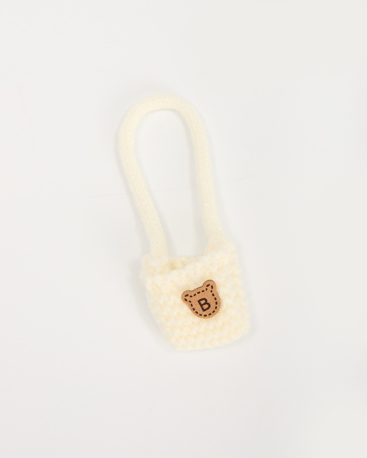 White Knitted Bag (Bag Only) | Suitable for 5.9 Inches Mini Teddy Bear