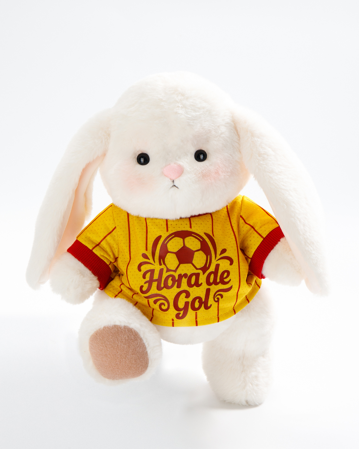 Getahug Soccer Goal Time Jointed Bunny Plush | Handmade Stuffed Animal Gift for Football Fans