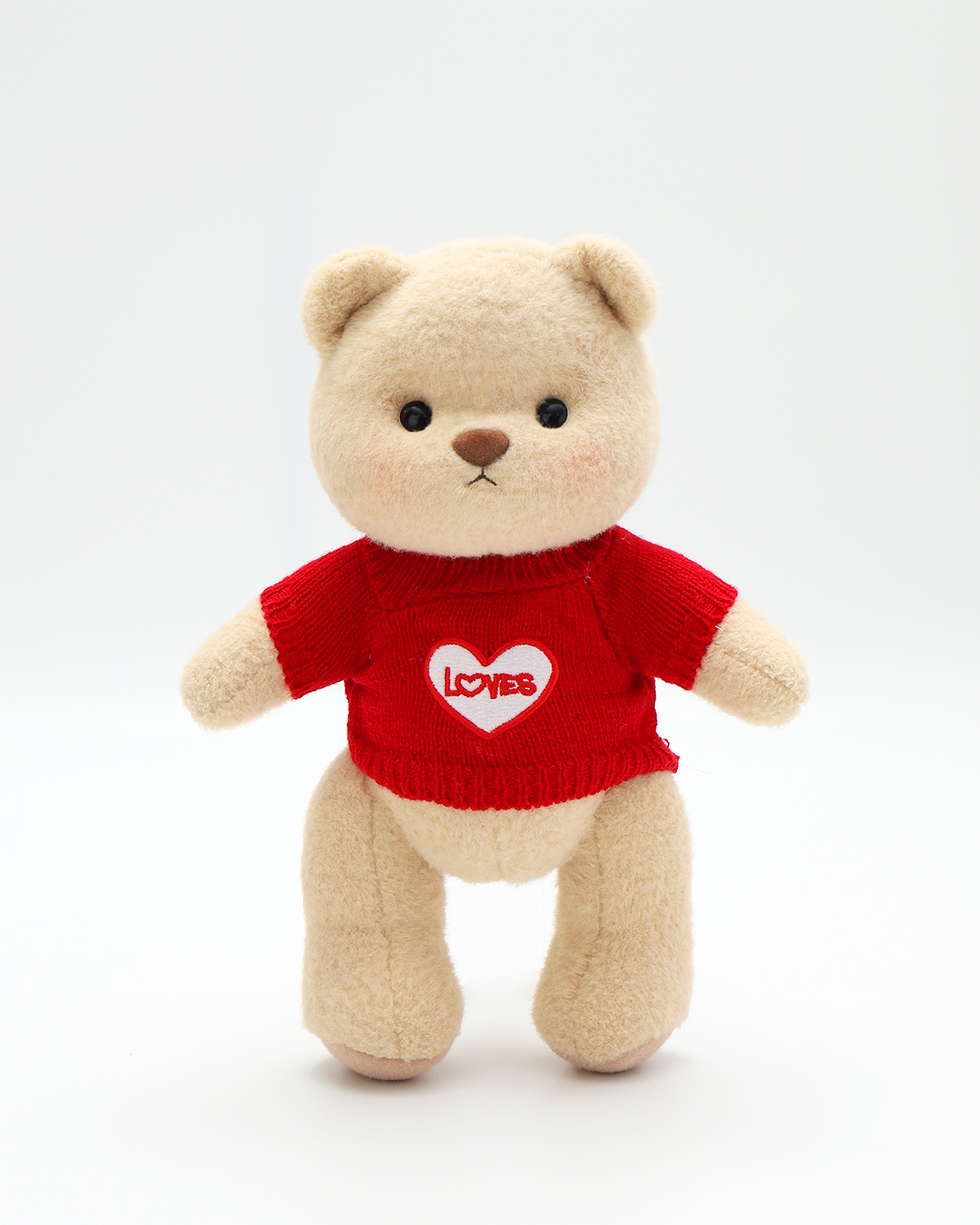 Getahug Red Love Sweater Bear | Handmade Jointed Stuffed Animal Gift