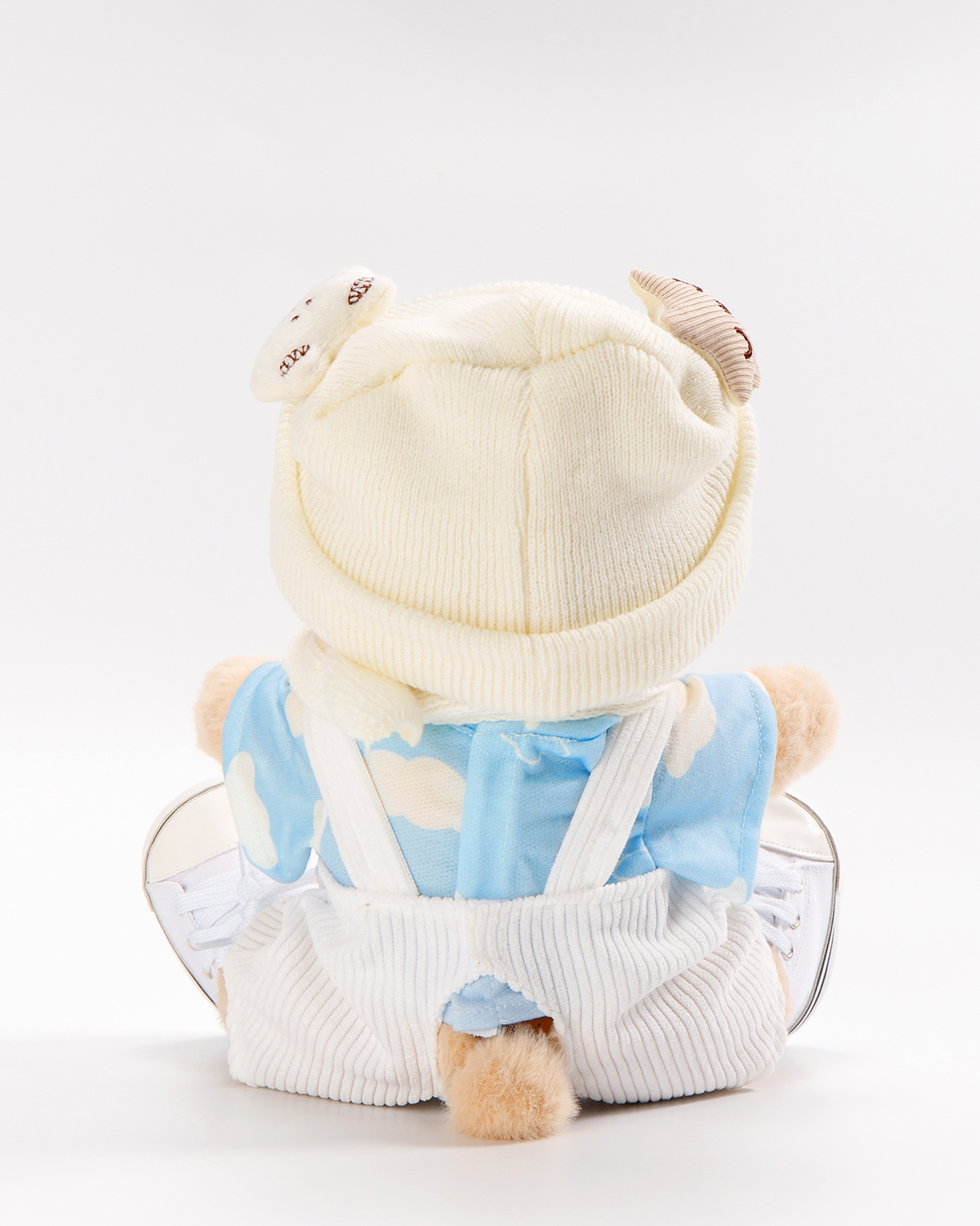 Getahug White Overalls Cool Bear | Handmade Jointed Teddy Bear Gift