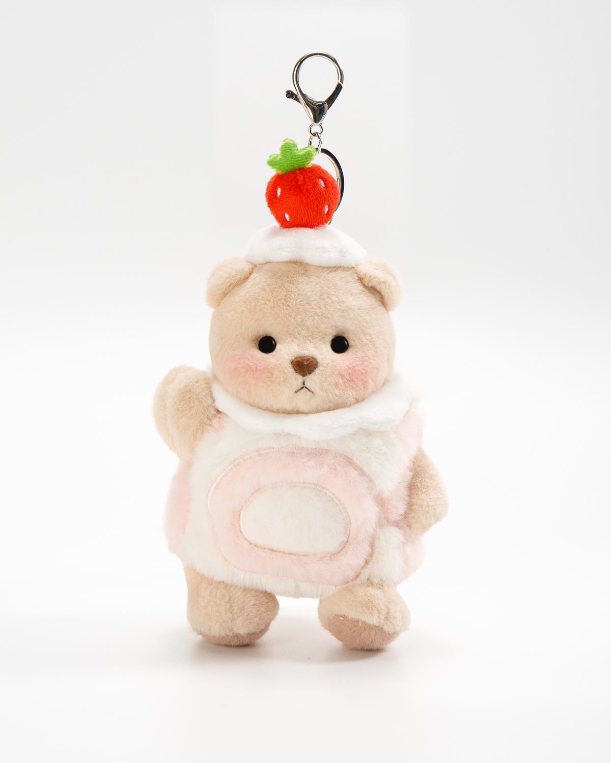 Getahug Swiss Roll Mini Bear Keychain | 5.9 Inches Plush Bag Charm Stu