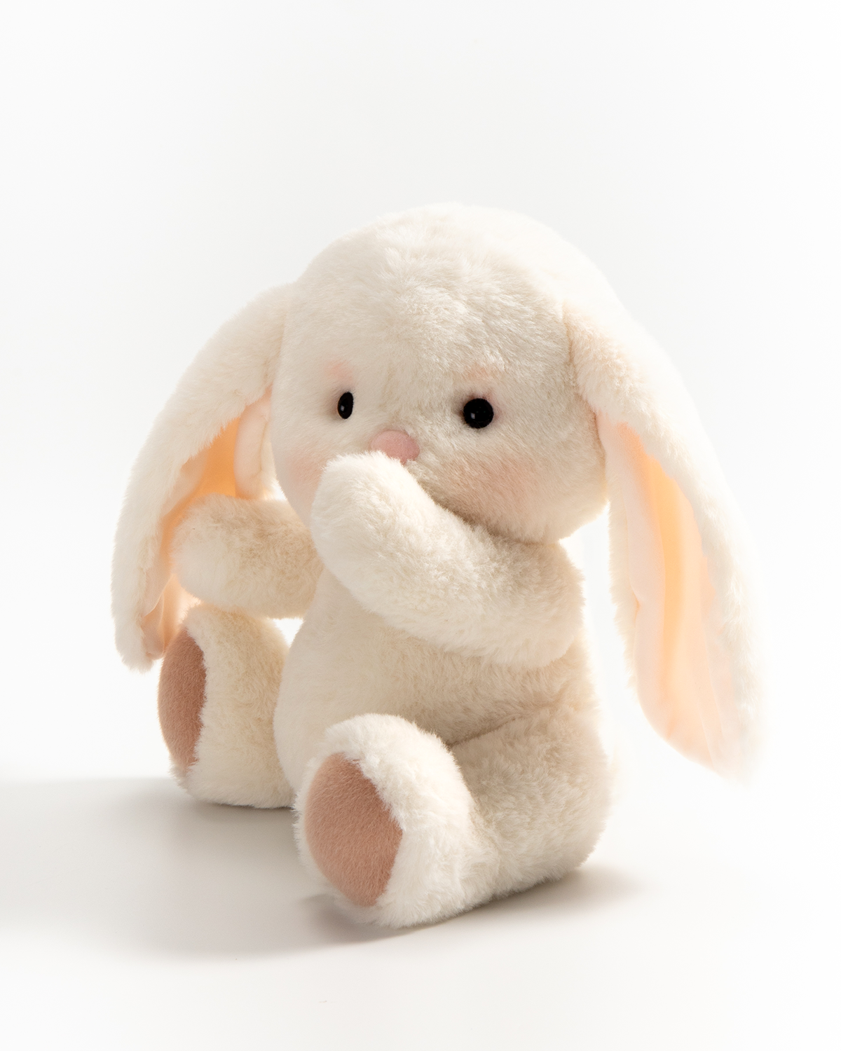 Getahug Rosie The White Jointed Bunny Plush | Handmade Stuffed Animal Gift