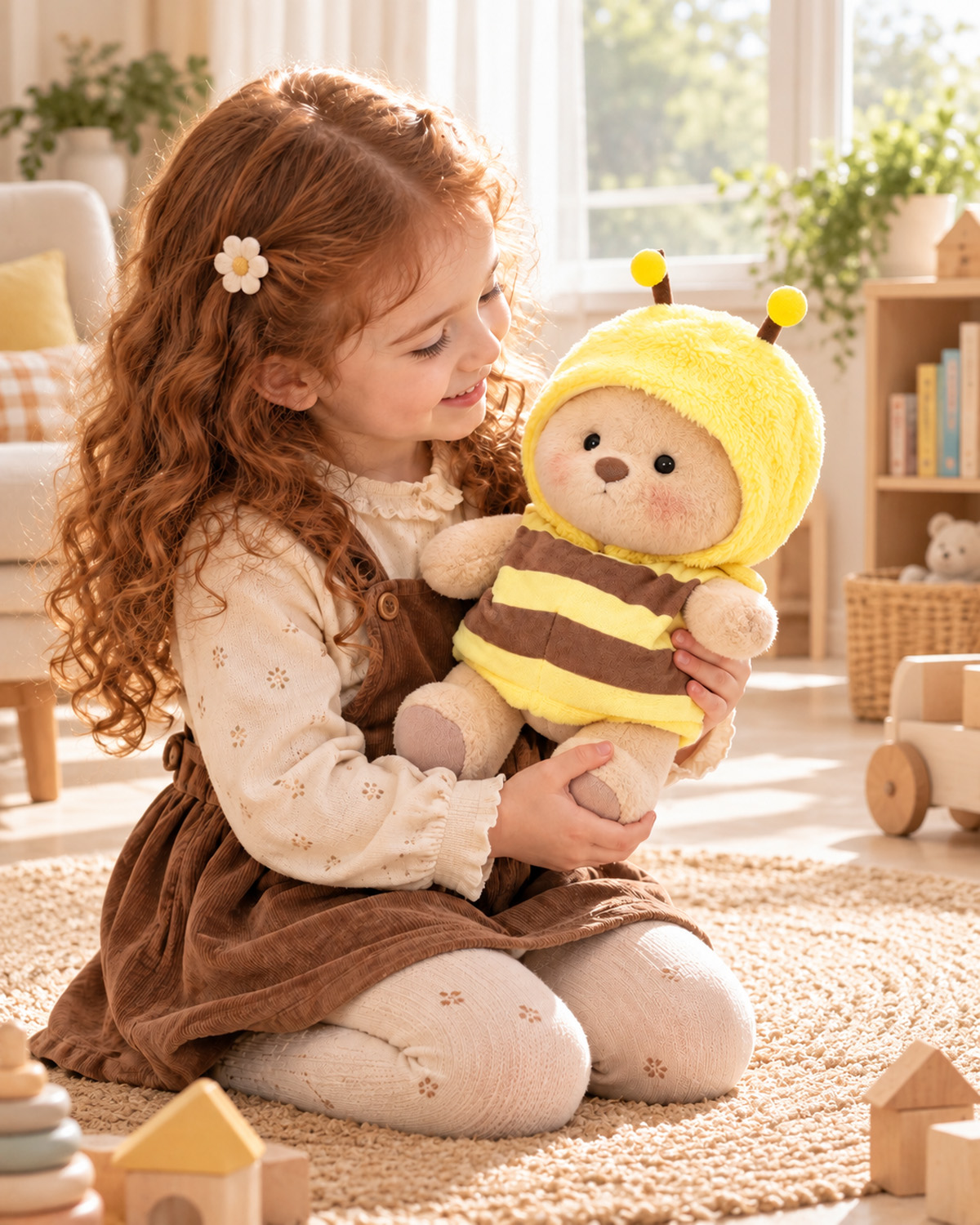 Getahug Happy Little Honey Bee Bear | Handmade Jointed Teddy Bear Gift