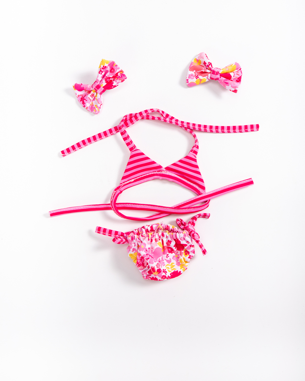 Getahug Pink Paradise Bikini Mini Bunny Keychain | 5.9 Inches Plush Bag Charm Gift