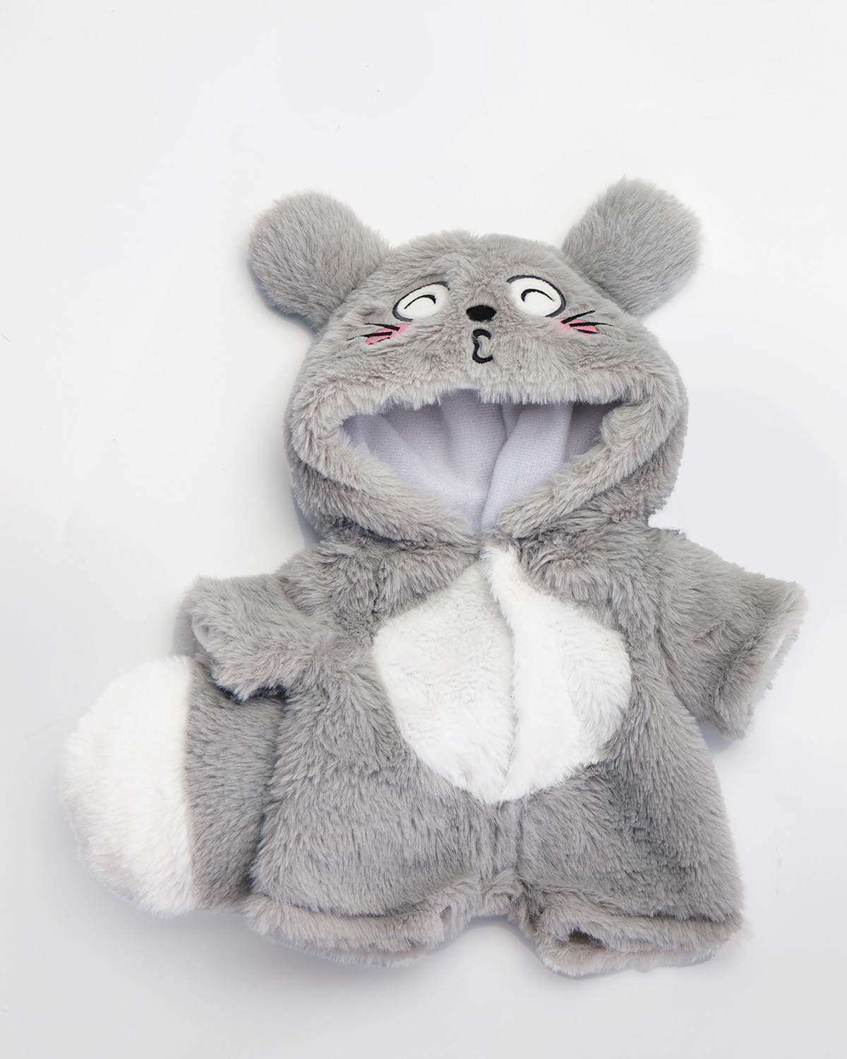Getahug Gray Totoro Pink Bear | Handmade Jointed Teddy Bear Gift