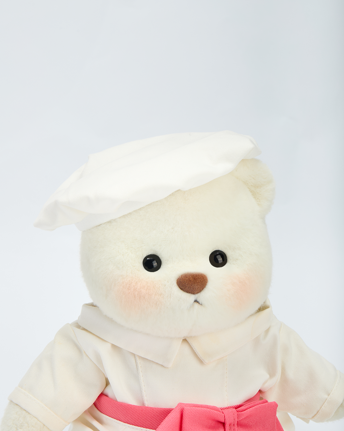 Getahug Pink Bow Female Chef Bear | Handmade Jointed Teddy Bear Gift